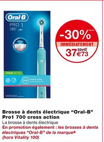 brosse à dents électrique "oral-b" pro1 700 cross action