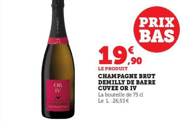 champagne brut demilly de baere cuvée or IV