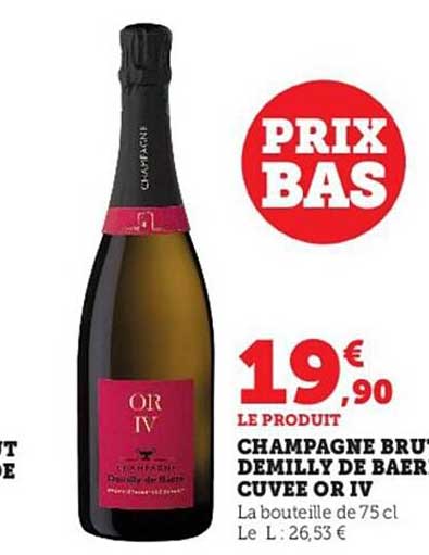 champagne brut demilly de baery cuvée or IV