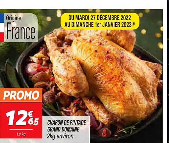 chapon de pintade grand domaine