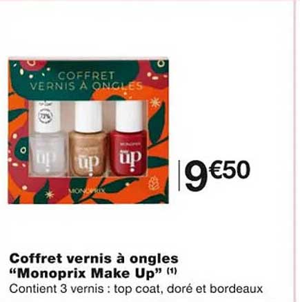 coffret vernis à ongles "monoprix make up"