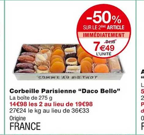 corbeille parisienne "daco bello"