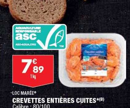 Crevettes Entières Cuites Loc Marée