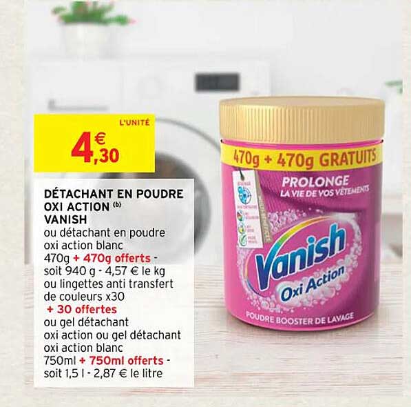 Détachant En Poudre Oxi Action Vanish