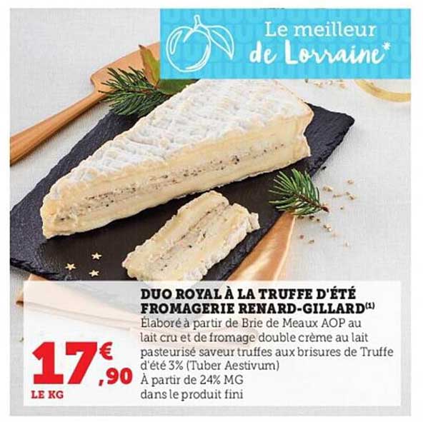 Duo Royal à La Truffe D'été Fromagerie Renard-gillard