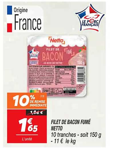 Filet De Bacon Fumé Netto