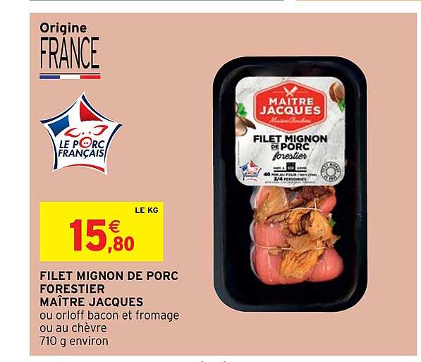 filet mignon de porc forestier maître jacques