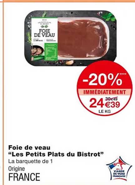 foie de veau "les petites plats du bistrot"