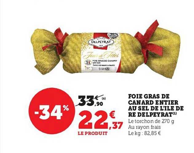 foie gras de canard entier au sel de l'île de ré delpeyrat