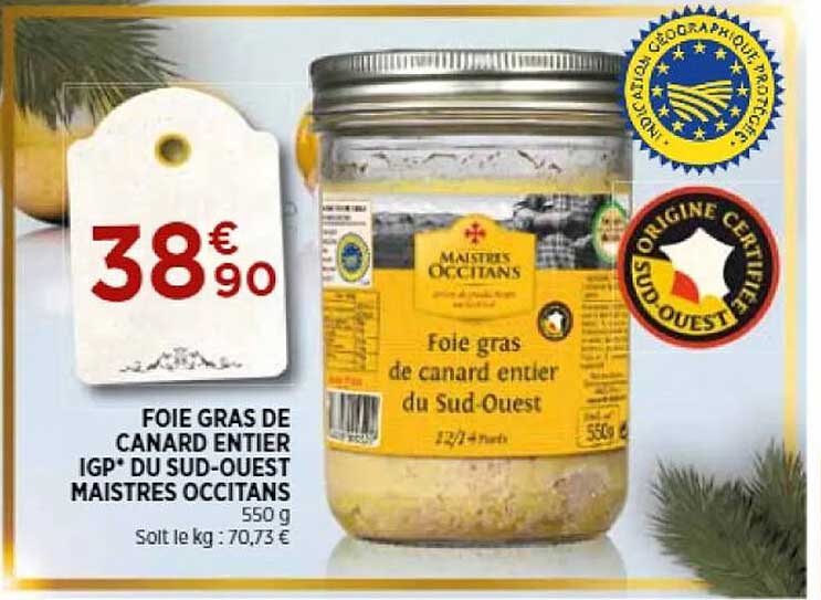 foie gras de canard entier igp du sud-ouest maistres occitans
