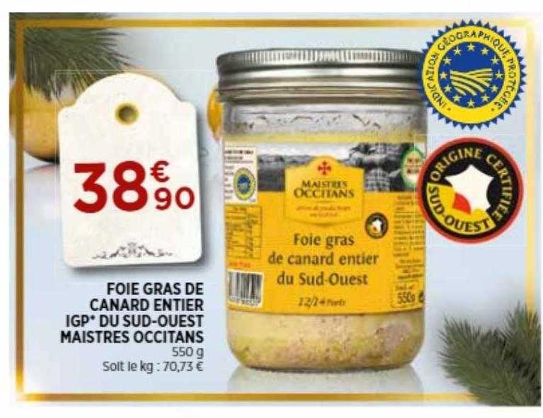 foie gras de canard entier igp du sud-ouest maistres occitans