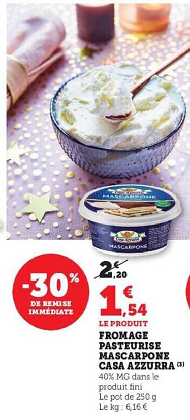 fromage pasteurisé mascarpone casa azzurra