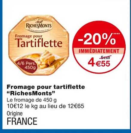 fromage pour tartiflette "riches monts"