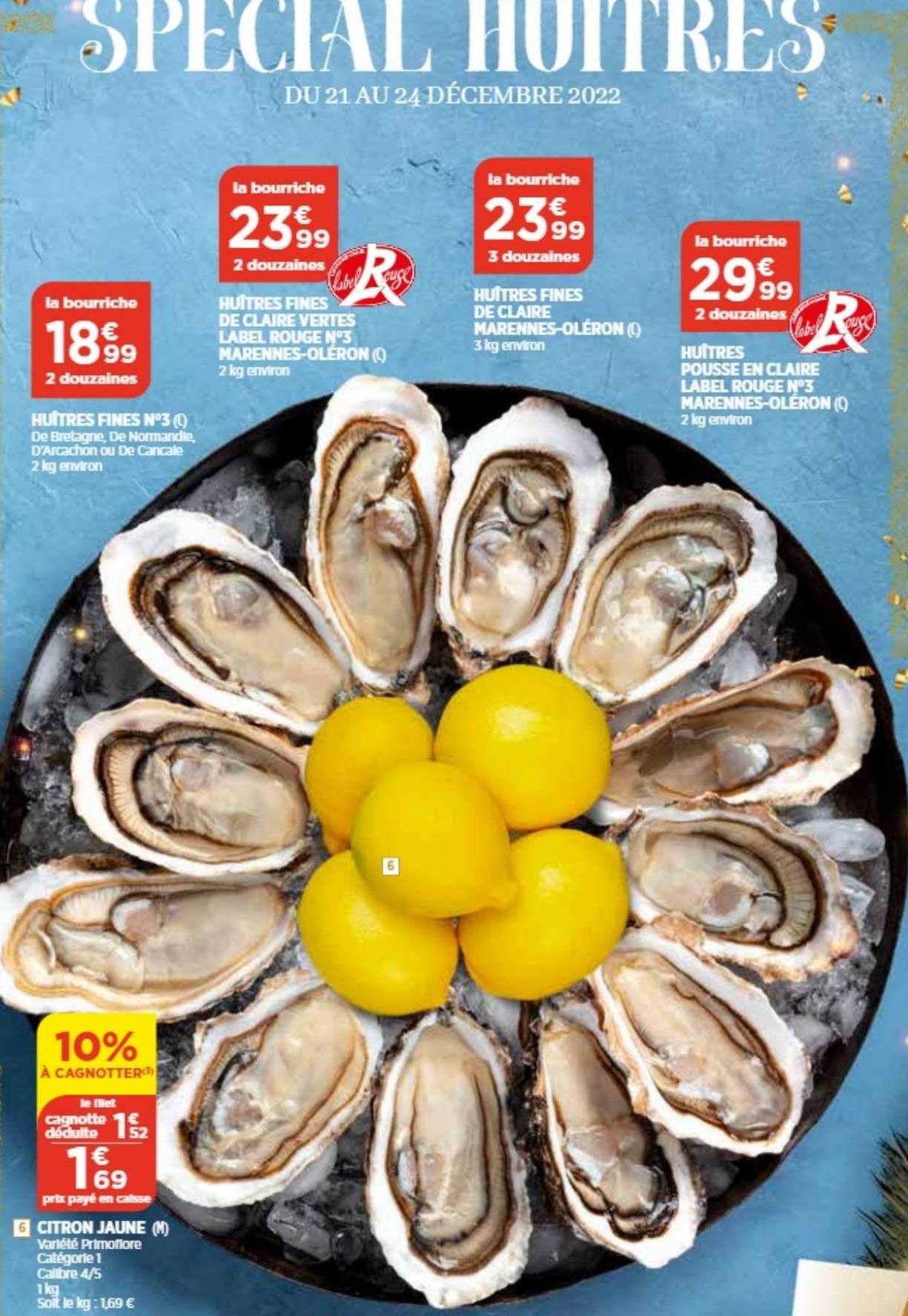 huîtres fines n°3, huîtres fines de claire vertes label rouge n°3 marennes-oléron, huîtres fines de claire marennes-oléron, huîtres pousse en claire label rouge n°3 marennes-oléron, citron jaune