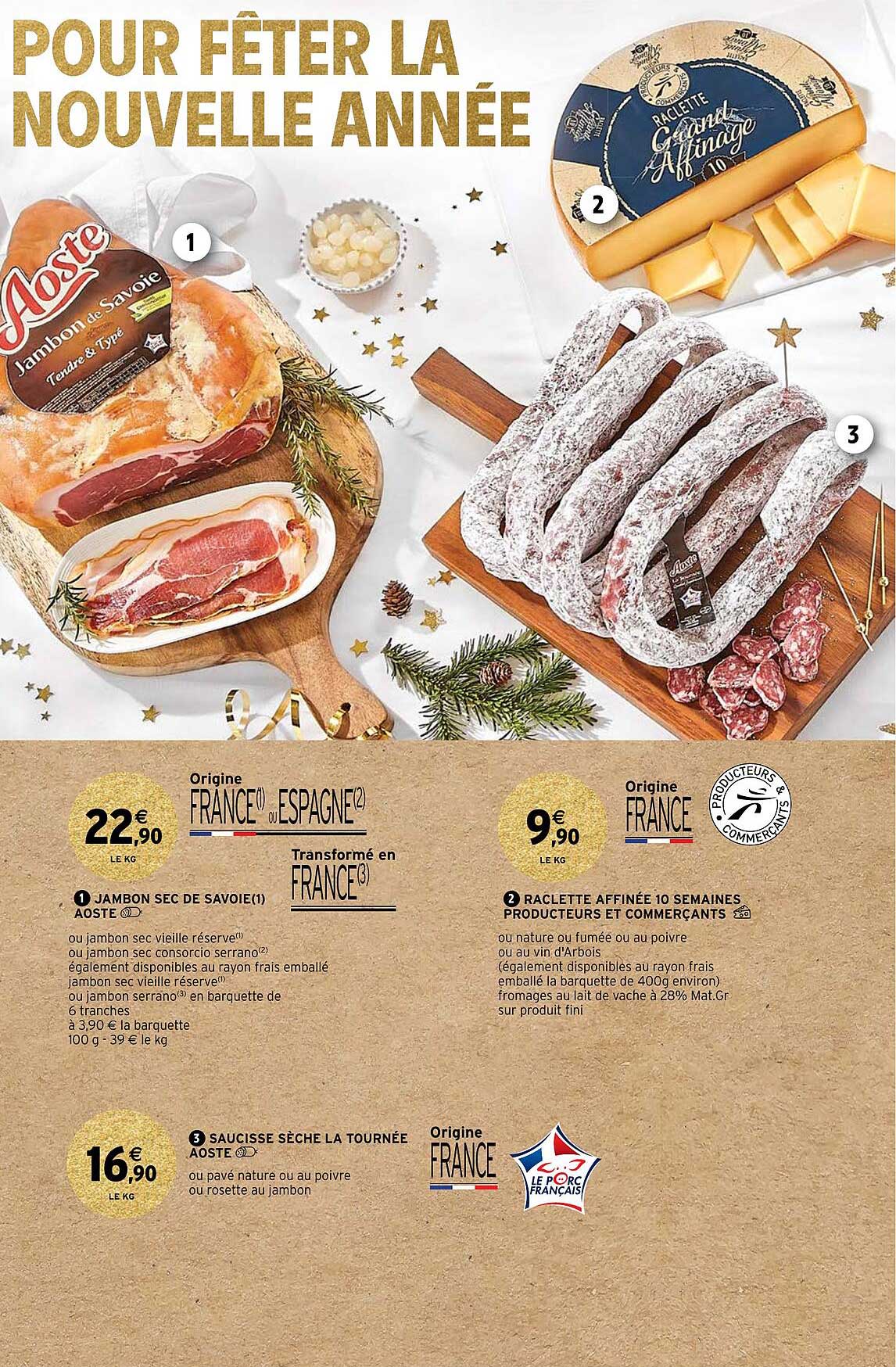 jambon sec de savoie aoste, raclette affinée 10 semaines producteurs et commerçants, saucisse sèche la tournée aoste