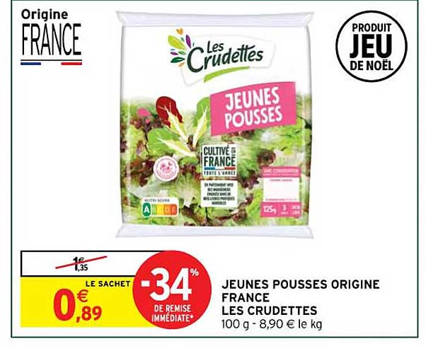 jeunes pousses origine france les crudettes