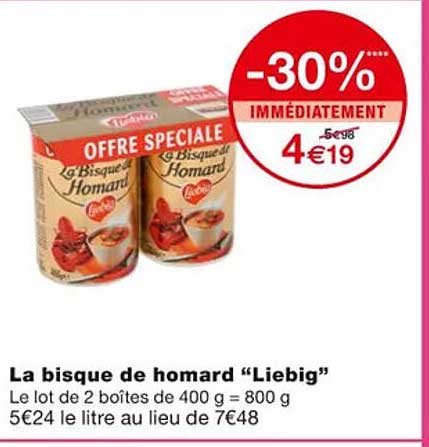 la bisque de homard "liebig"