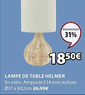 Lampe De Table Helmer
