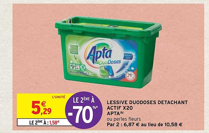 lessive duodoses détachant actif x20 apta