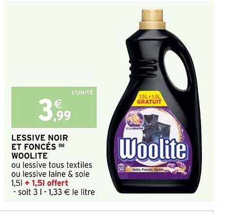 Lessive Noir Et Foncés Woolite
