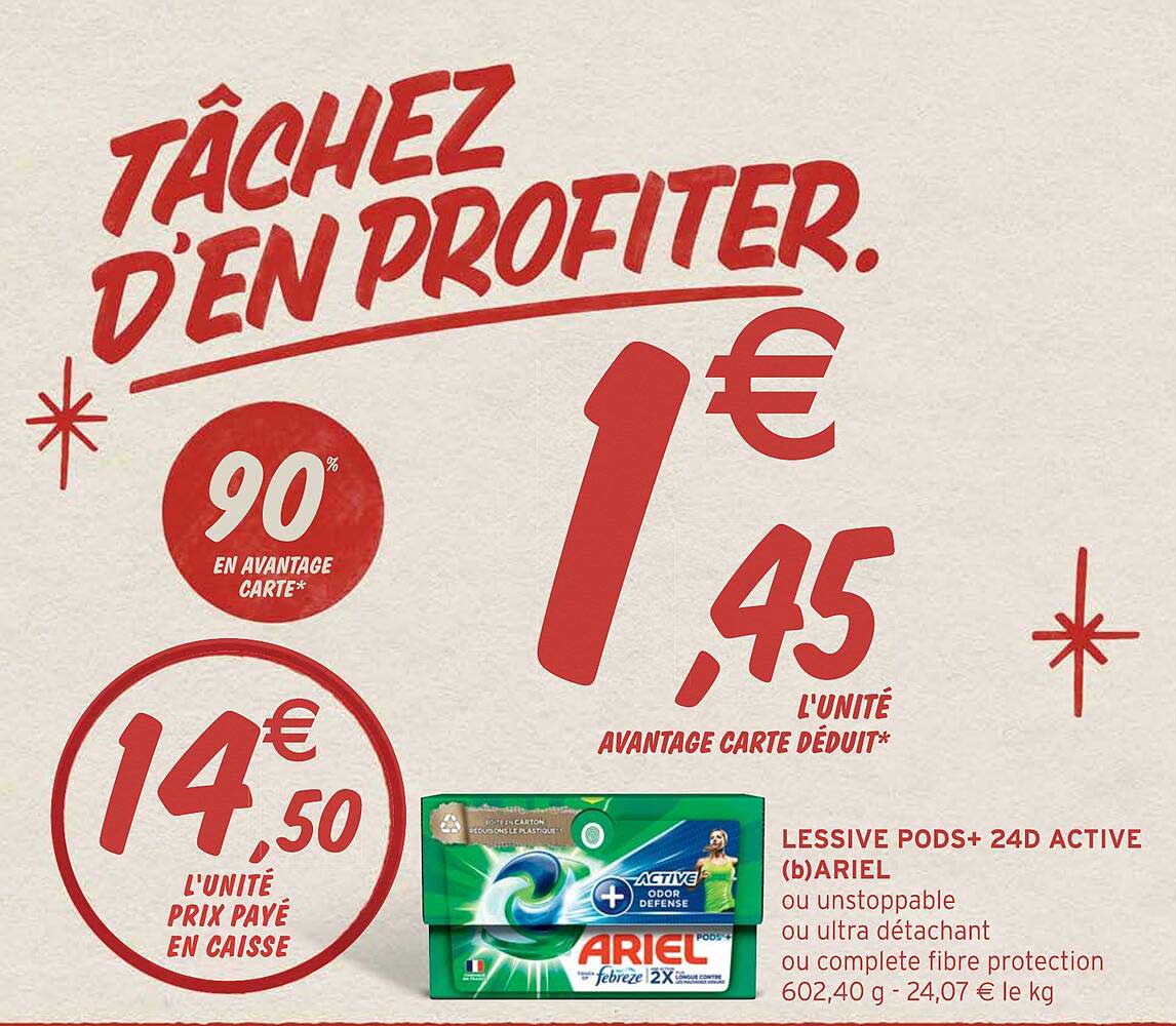 Lessive Pods+ 24d Active Ariel