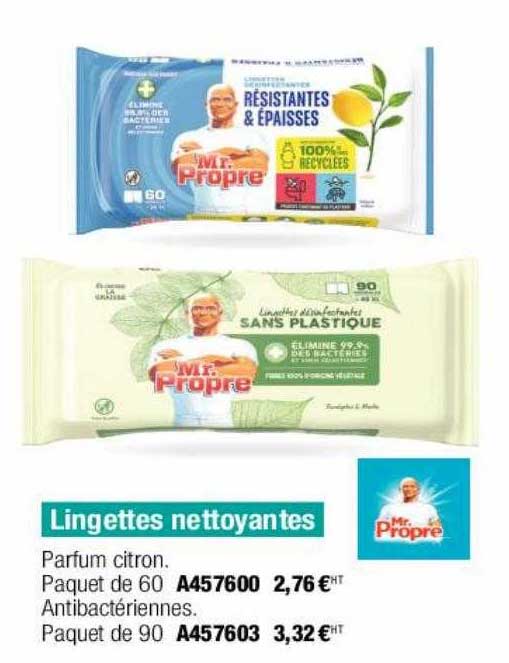 lingettes nettoyantes mr propre