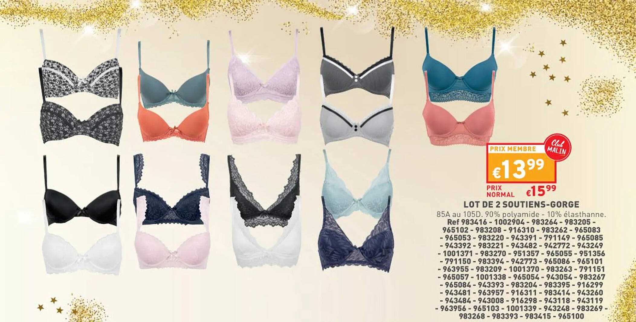 lot de 2 soutiens-gorge