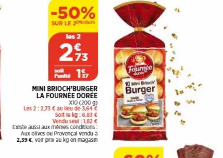 mini brioch'burger la fournée doré