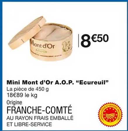 mini mont d'or a.o.p. "ecureuil"