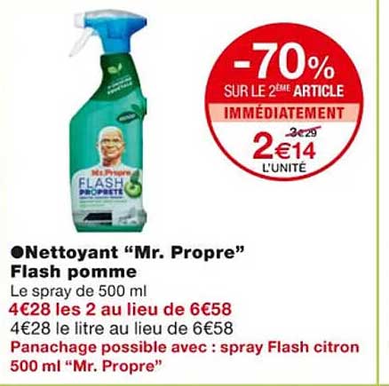 nettoyant "mr. propre" flash pomme