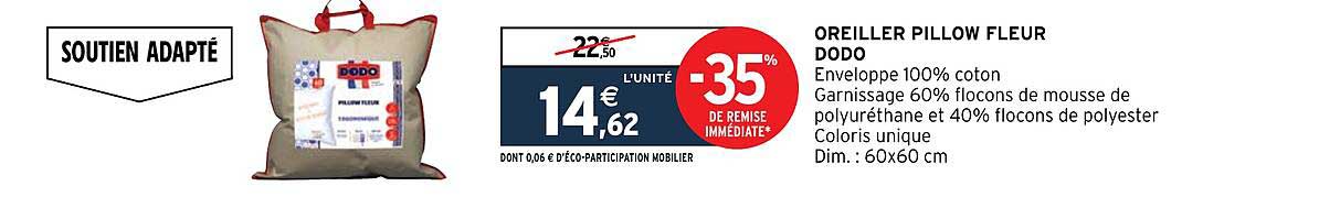 oreiller pillow fleur dodo