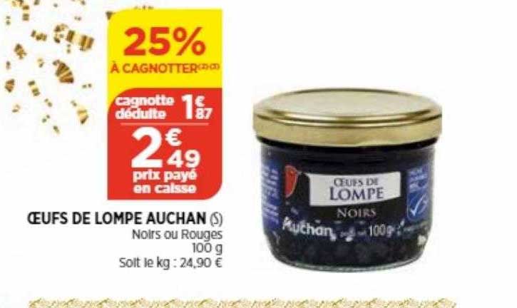 œufs de lompe auchan