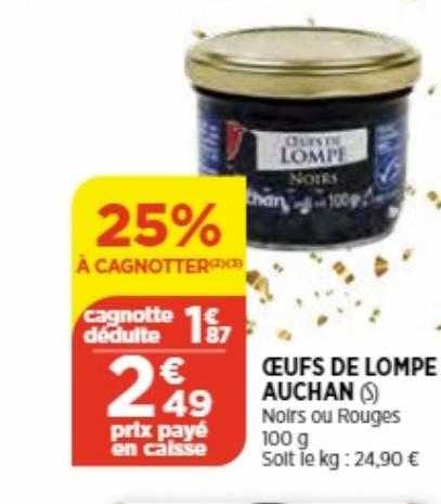 œufs de lompe auchan