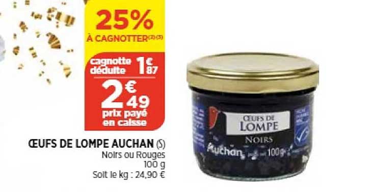 œufs de lompe auchan