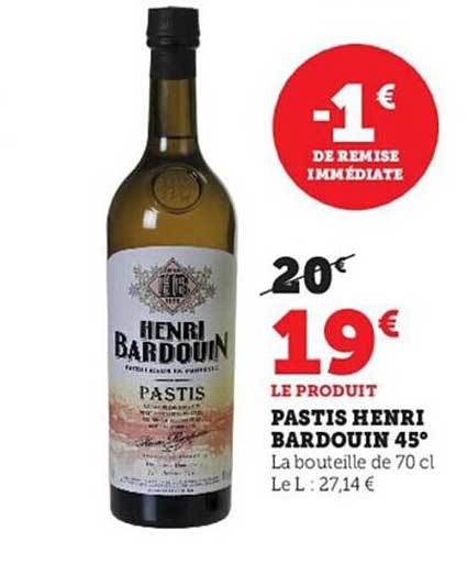 pastis henri bardouin 45°