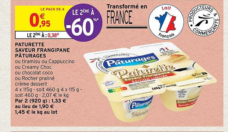 paturette saveur frangipane pâturages