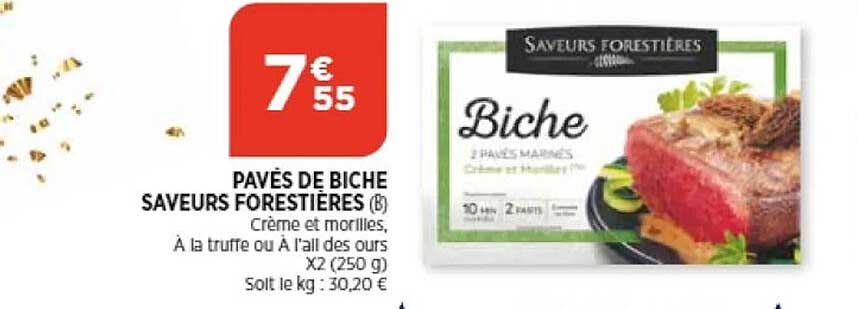 pavés de biche saveurs forestières