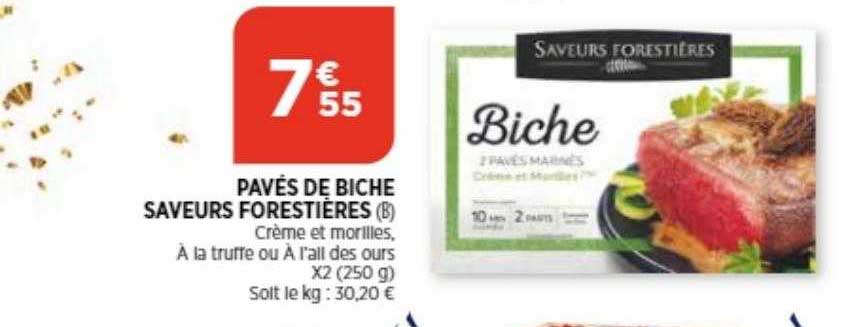pavés de biche saveurs forestières