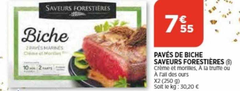 pavés de biche saveurs forestières