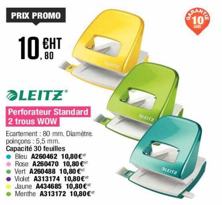 perforateur standard 2 trous wow leitz