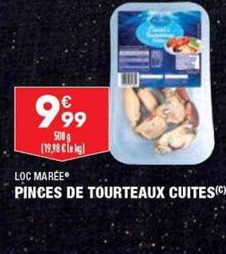 pinces de tourteaux cuites loc marée