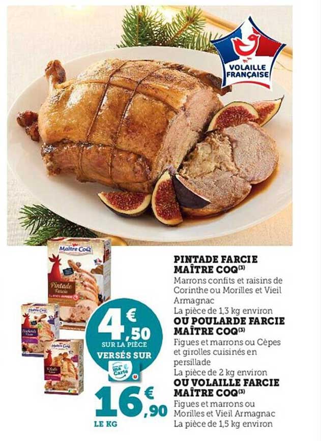pintade farcie maître coq ou poularde farcie maître coq ou volaille farcie maître coq
