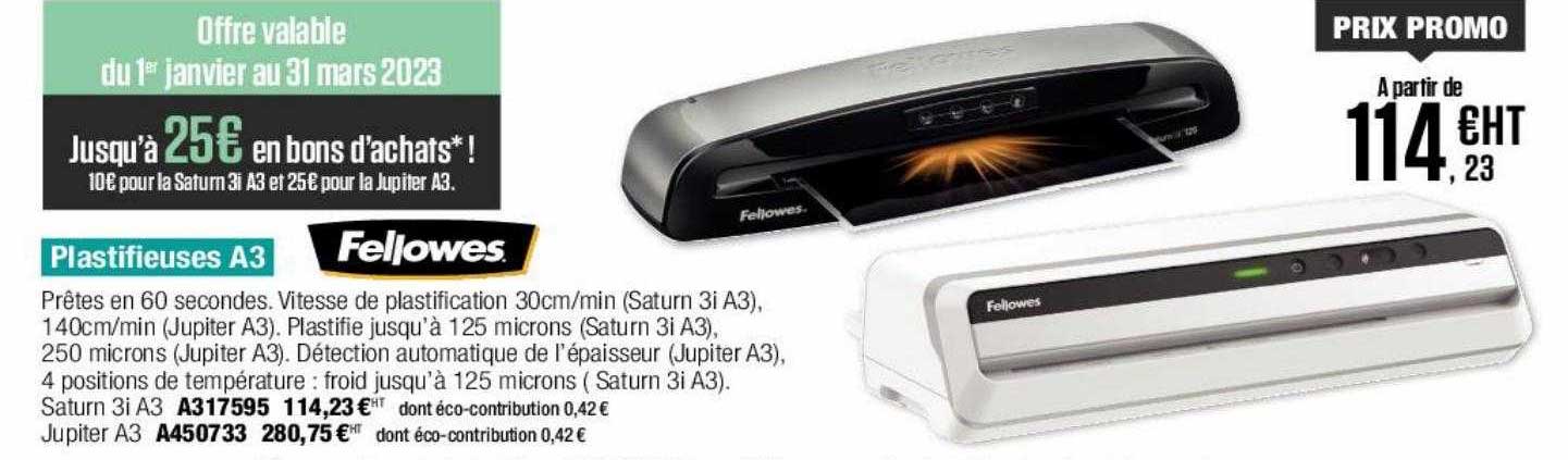 plastifieuses a3 fellowes
