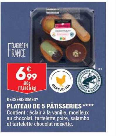 Plateau De 5 Pâtisseries Desserissimes