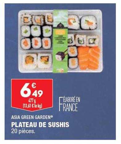plateau de sushis asia green garden