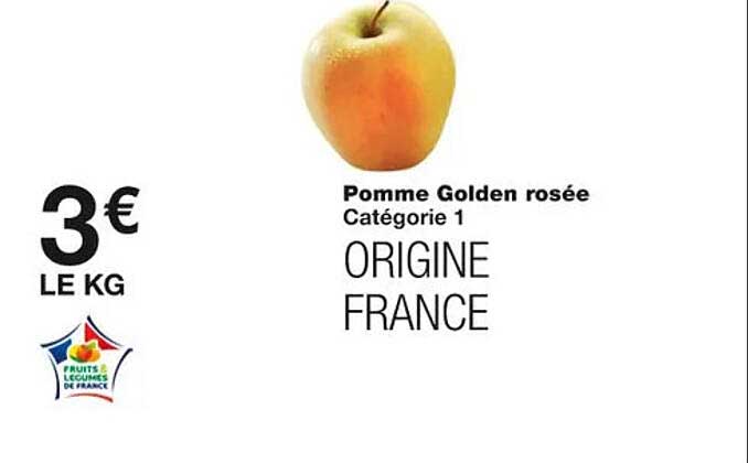 pomme golden rosée