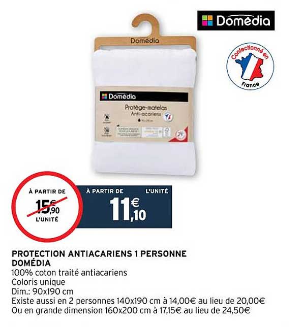 protection antiacariens 1 personne domédia