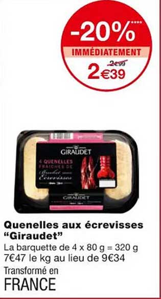 quenelles aux écrevisses "giraudet"