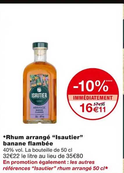 rhum arrangé "isautier" banane flambée