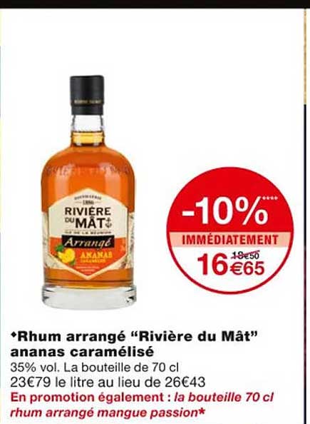 Rhum Arrangé "rivière Du Mât" Ananas Caramélisé